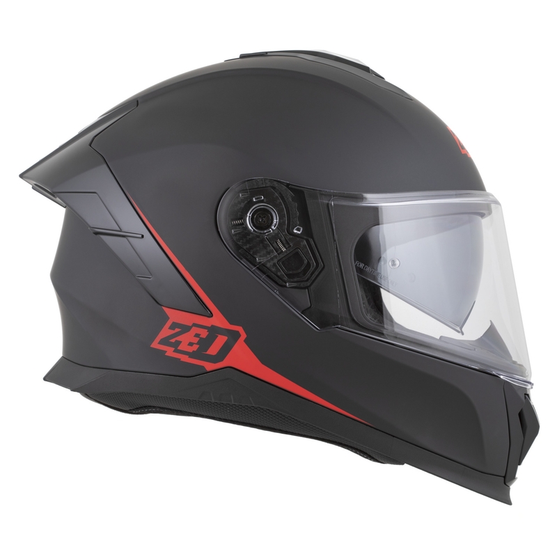 ZED K40 zárt motoros bukósisak matt fekete-piros