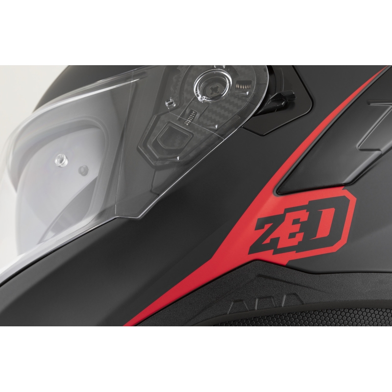 ZED K40 zárt motoros bukósisak matt fekete-piros