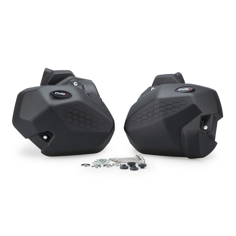 Engine protective covers PUIG fekete included 2 oil plugs