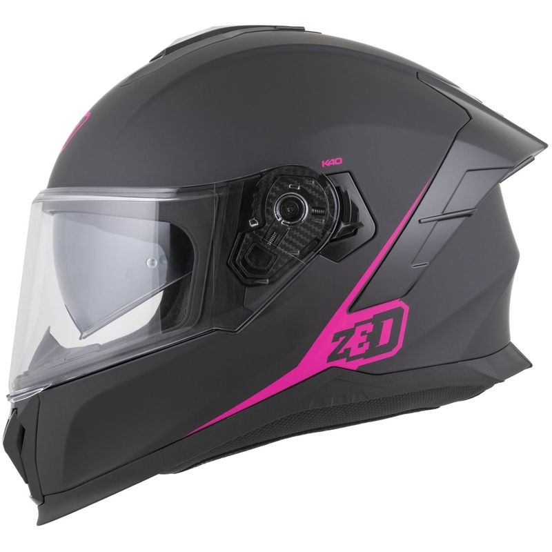 ZED K40 zárt motoros bukósisak matt fekete-rózsaszín