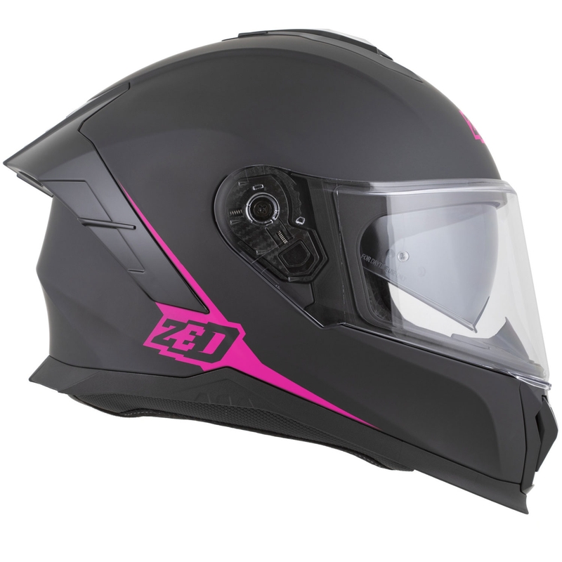 ZED K40 zárt motoros bukósisak matt fekete-rózsaszín