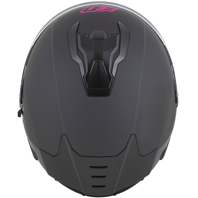 ZED K40 zárt motoros bukósisak matt fekete-rózsaszín