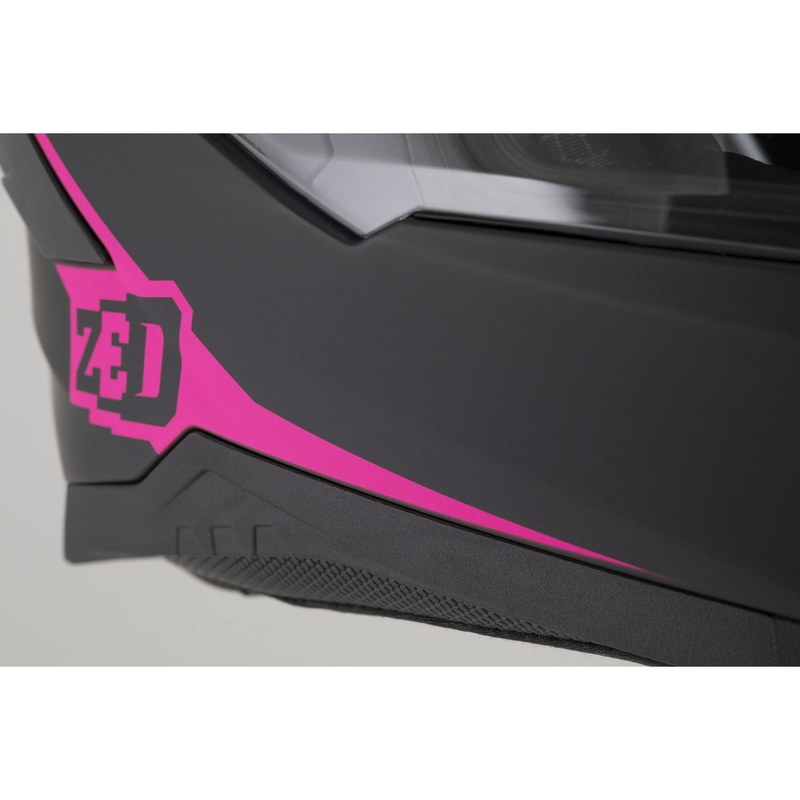 ZED K40 zárt motoros bukósisak matt fekete-rózsaszín