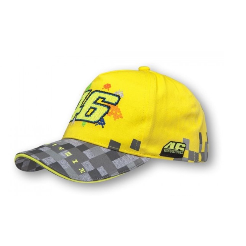 Gyermeksapka VR46 Valentino Rossi sárga-szürke