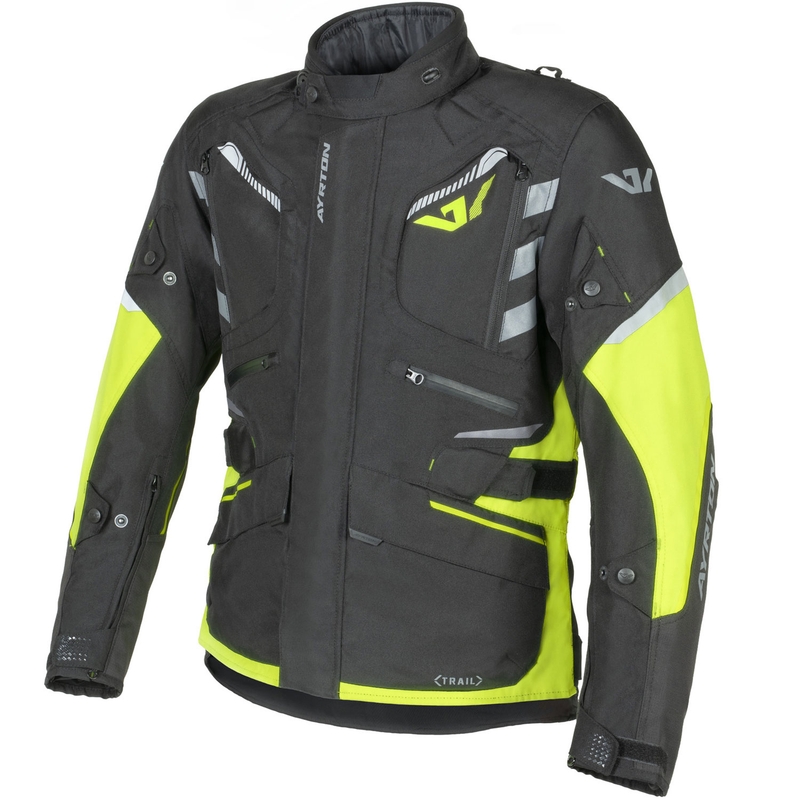 Ayrton Trail motoros kabát fekete-fluo sárga-szürke