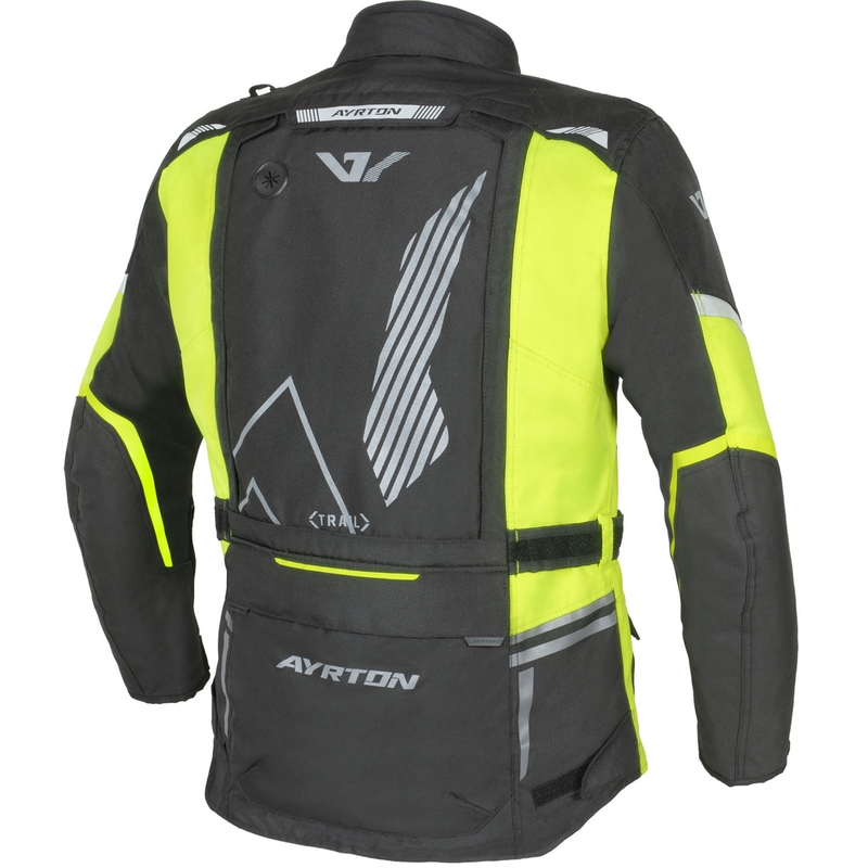 Ayrton Trail motoros kabát fekete-fluo sárga-szürke