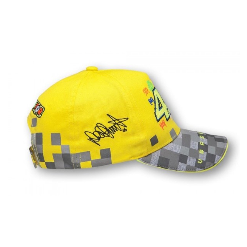 Gyermeksapka VR46 Valentino Rossi sárga-szürke