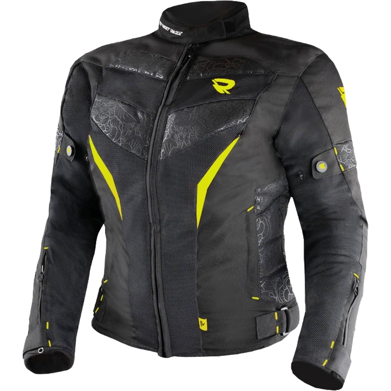 Street Racer Rose Air női motoros kabát fekete-fluo sárga