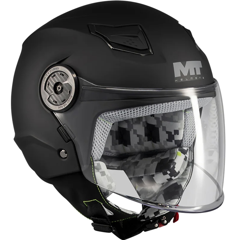 MT Lite Pure A1 gyerek nyitott motoros bukósisak matt fekete