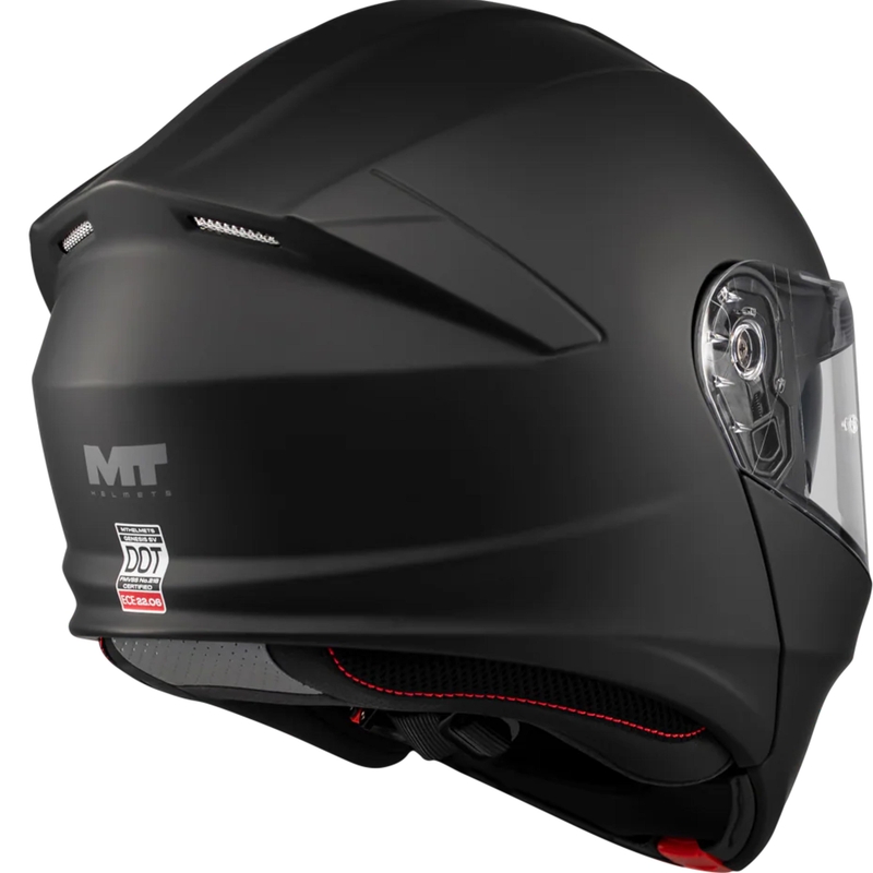 MT Genesis SV Pure A1 hátrahajtható állú motoros bukósisak matt fekete