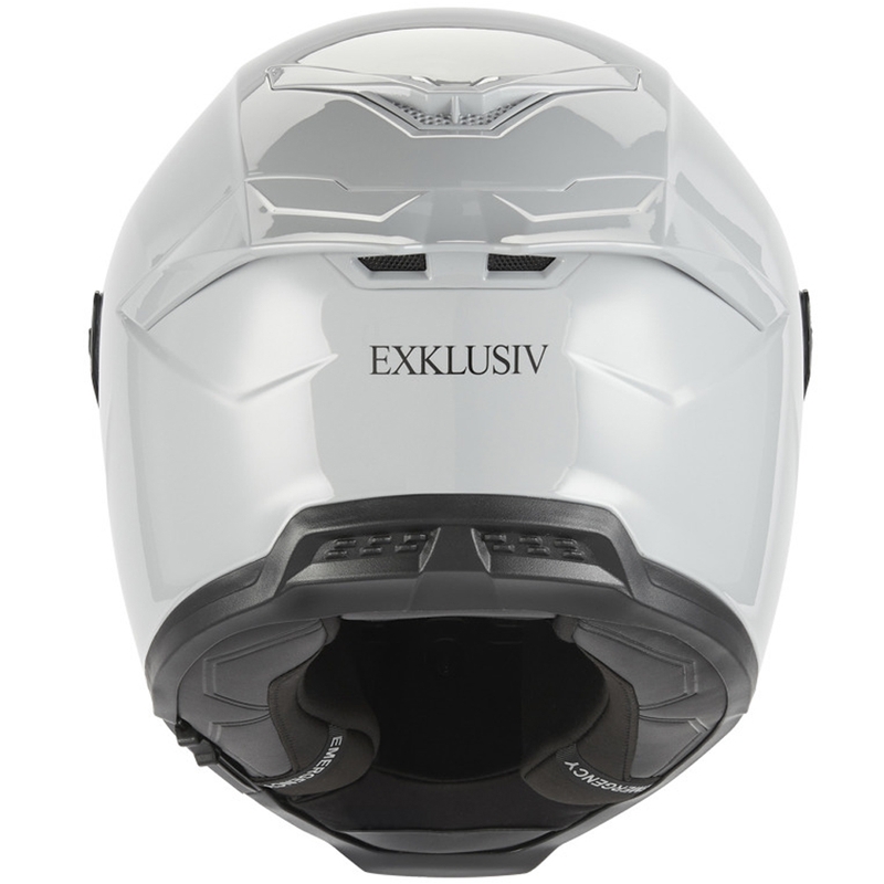 NOX Exklusiv Goliath zárt motoros bukósisak szürke-fehér