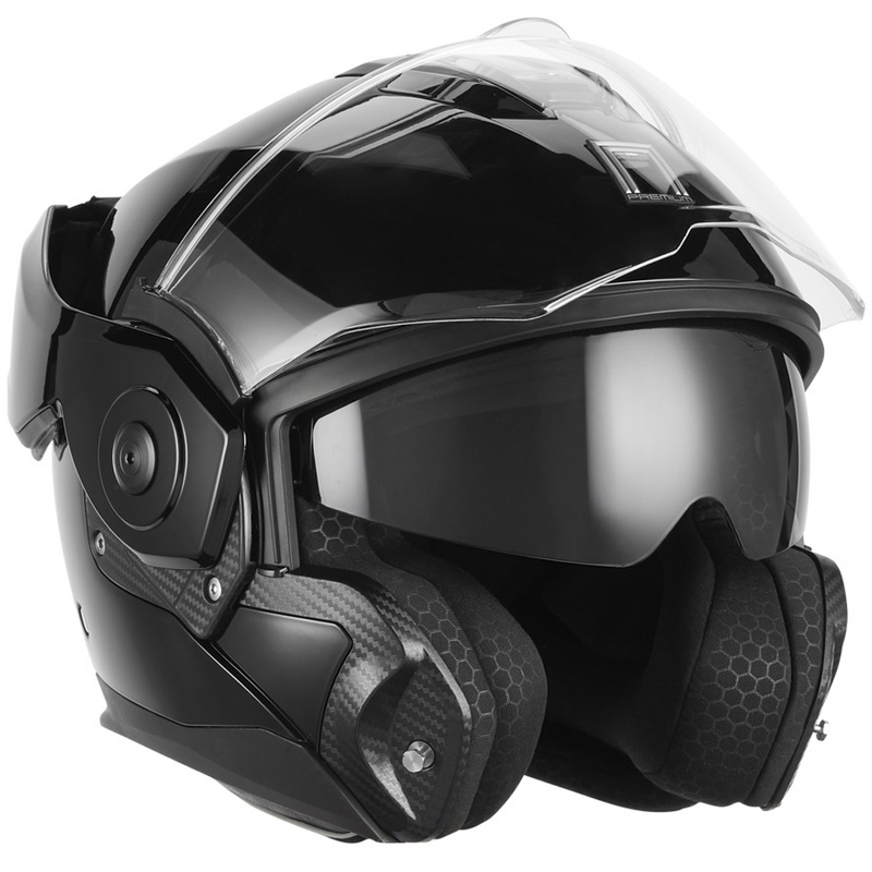 NOX PREMIUM Spinner felnyitható motoros bukósisak fekete