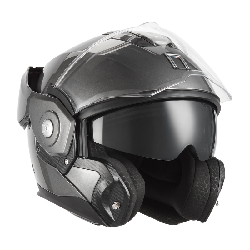 NOX PREMIUM Spinner felnyitható motoros bukósisak matt titán