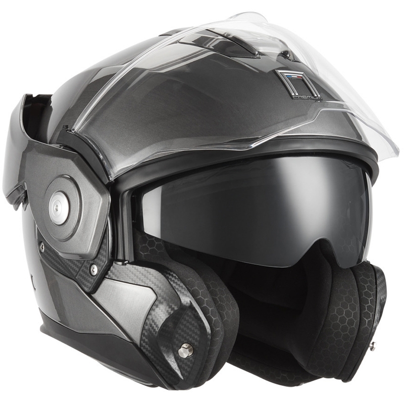 NOX PREMIUM Spinner felnyitható motoros bukósisak matt titán