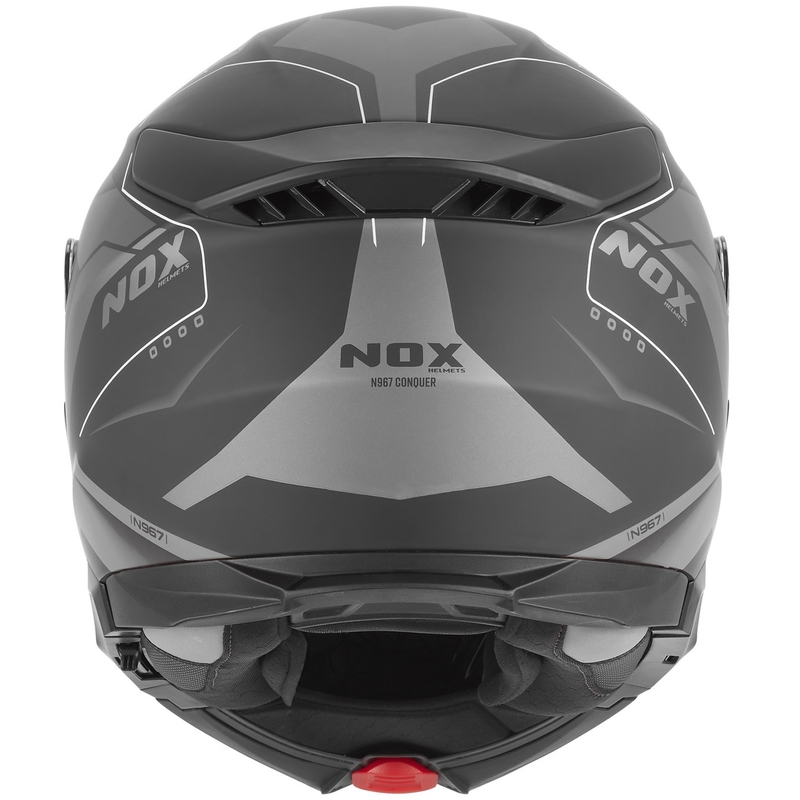 NOX N967 Conquer felnyitható motoros bukósisak matt fekete-ezüst