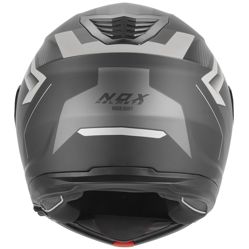 NOX N968 Shift felnyitható motoros bukósisak matt fekete-ezüst