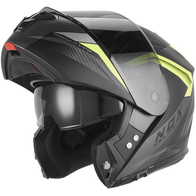 NOX N968 Shift felnyitható motoros bukósisak matt fekete-fluo sárga