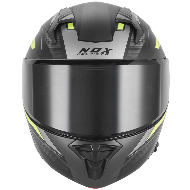 NOX N968 Shift felnyitható motoros bukósisak matt fekete-fluo sárga