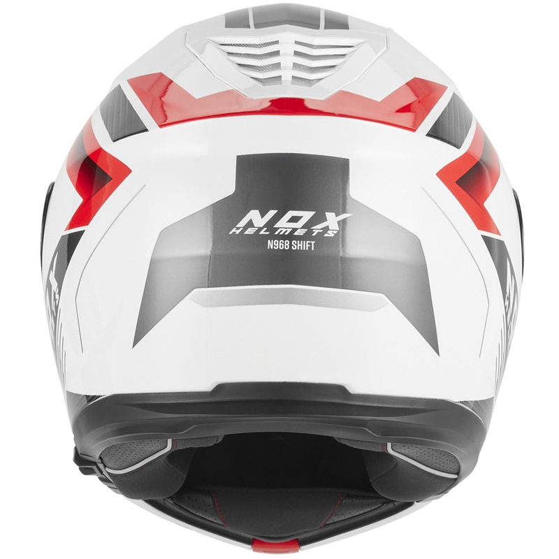 NOX N968 Shift felnyitható motoros bukósisak fehér-piros