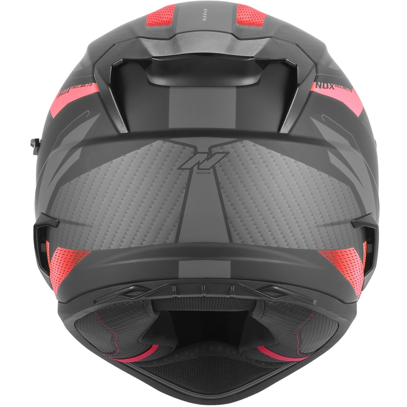 NOX N304-S REVO zárt motoros bukósisak matt fekete-piros