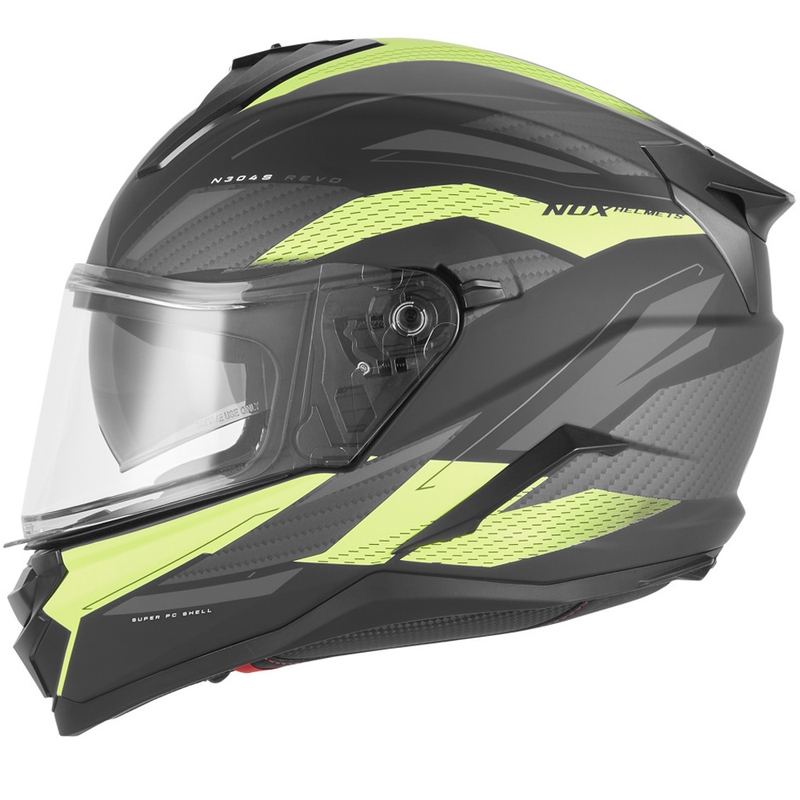 NOX N304-S REVO zárt motoros bukósisak matt fekete-fluo sárga