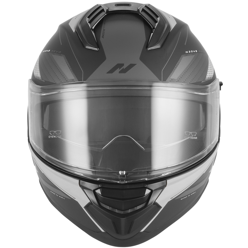 NOX N304-S REVO zárt motoros bukósisak matt fekete-ezüst