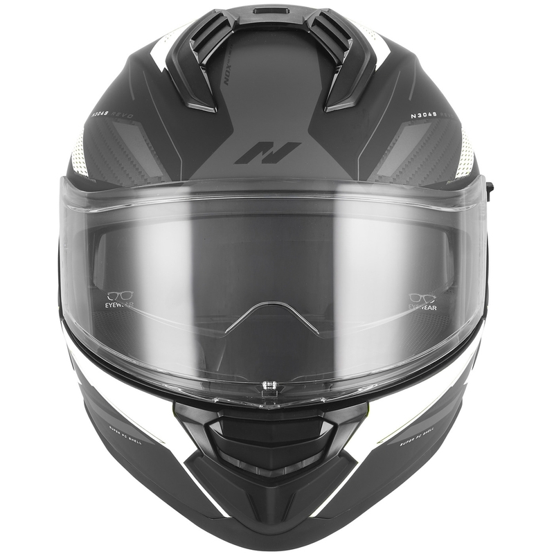 NOX N304-S REVO zárt motoros bukósisak matt fekete-fehér