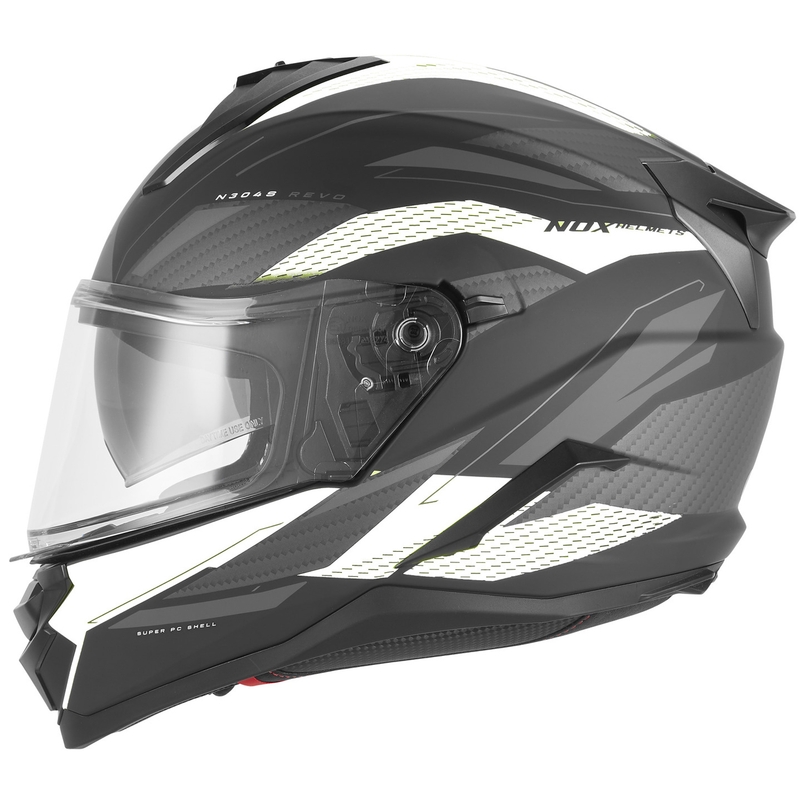 NOX N304-S REVO zárt motoros bukósisak matt fekete-fehér