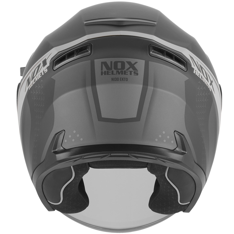 NOX N130 EKTO nyitott motoros bukósisak matt fekete-ezüst