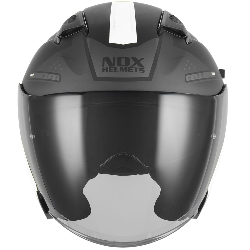 NOX N130 EKTO nyitott motoros bukósisak matt fekete-fehér