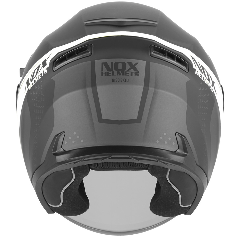 NOX N130 EKTO nyitott motoros bukósisak matt fekete-fehér