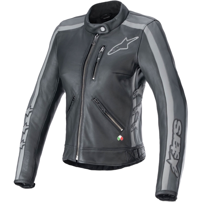 Alpinestars Stella Dyno női bőr motoros dzseki fekete-szürke