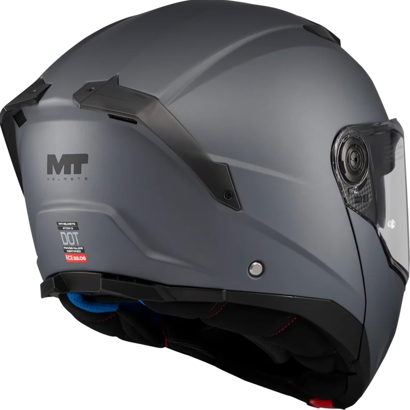 MT Atom 2 SV Pure A2 felnyitható motoros bukósisak matt szürke