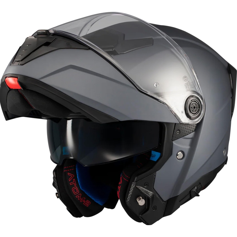 MT Atom 2 SV Pure A2 felnyitható motoros bukósisak matt szürke