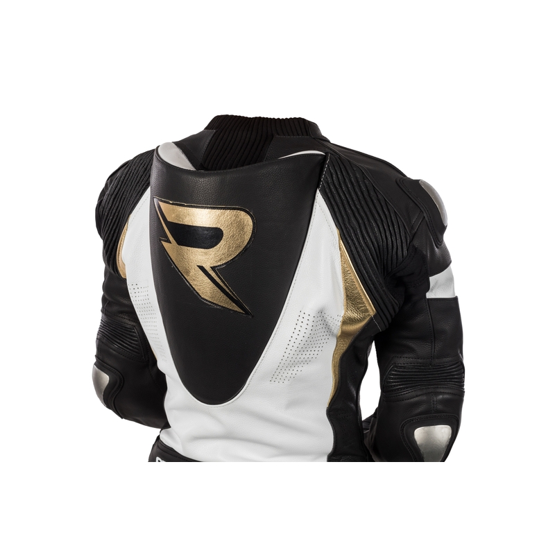 Női dzseki utcai versenyző Kiara fekete-fehér-arany