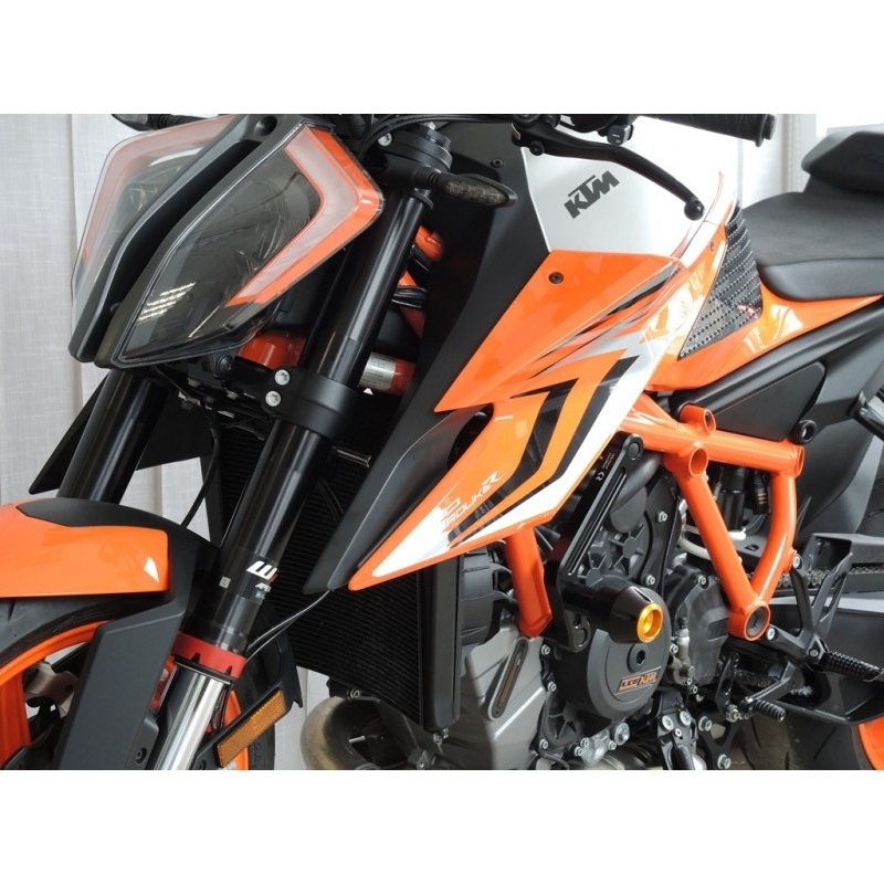 Crash protectors RDMOTO fehér with blue caps