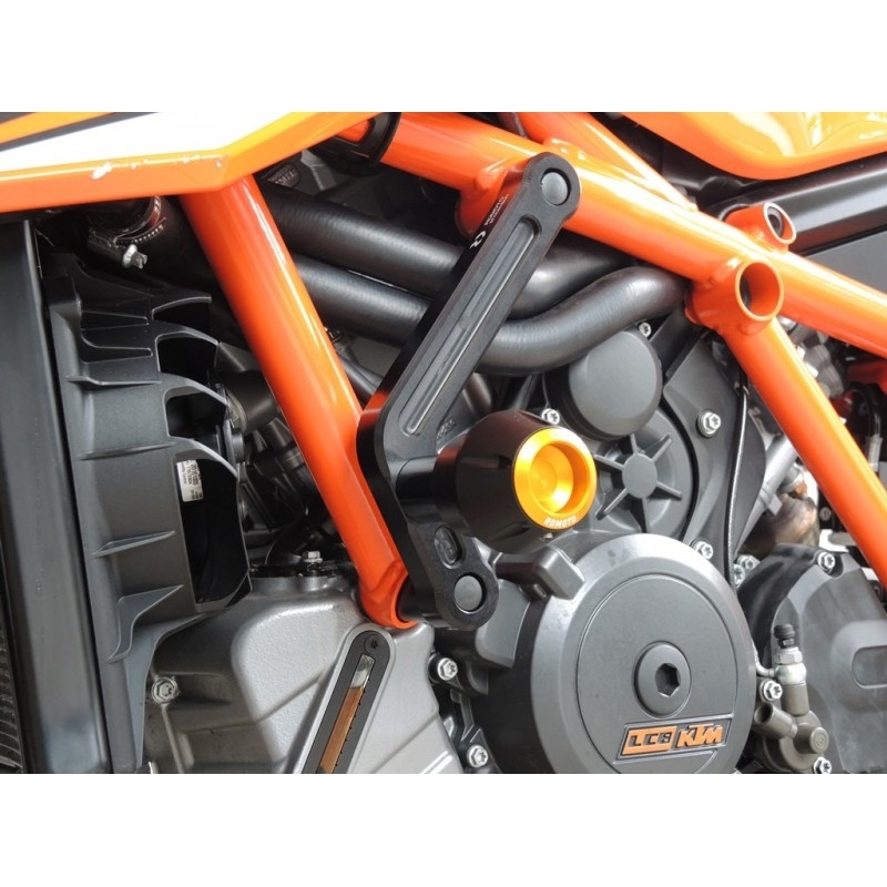 Crash protectors RDMOTO fehér with black caps