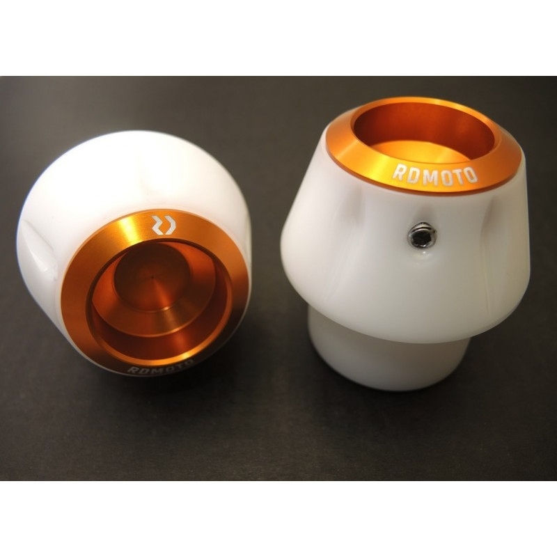 Crash protectors RDMOTO fehér with orange caps