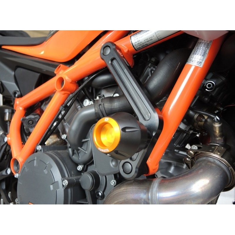 Crash protectors RDMOTO fehér with orange caps
