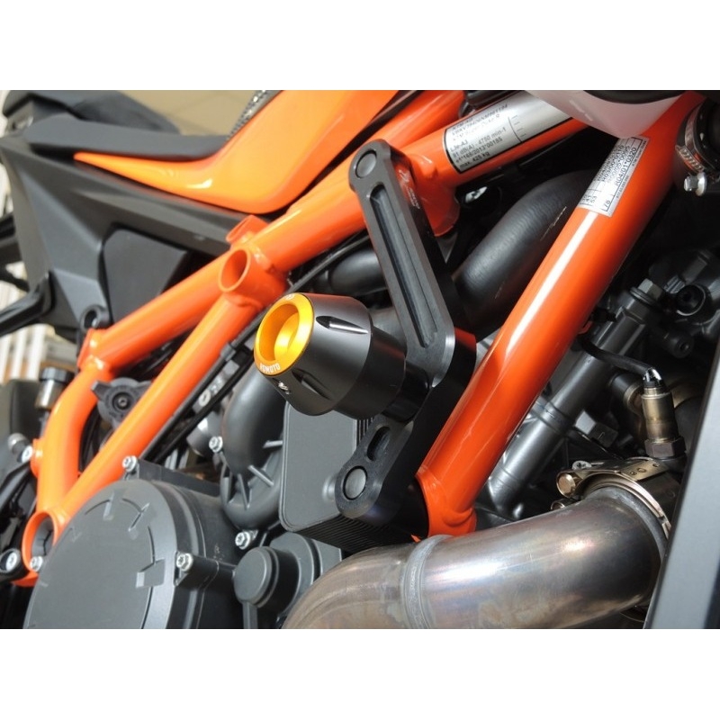 Crash protectors RDMOTO fehér with green caps