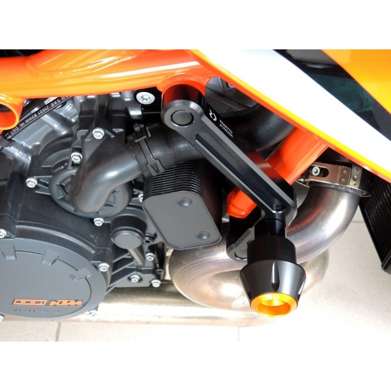 Crash protectors RDMOTO fehér with green caps