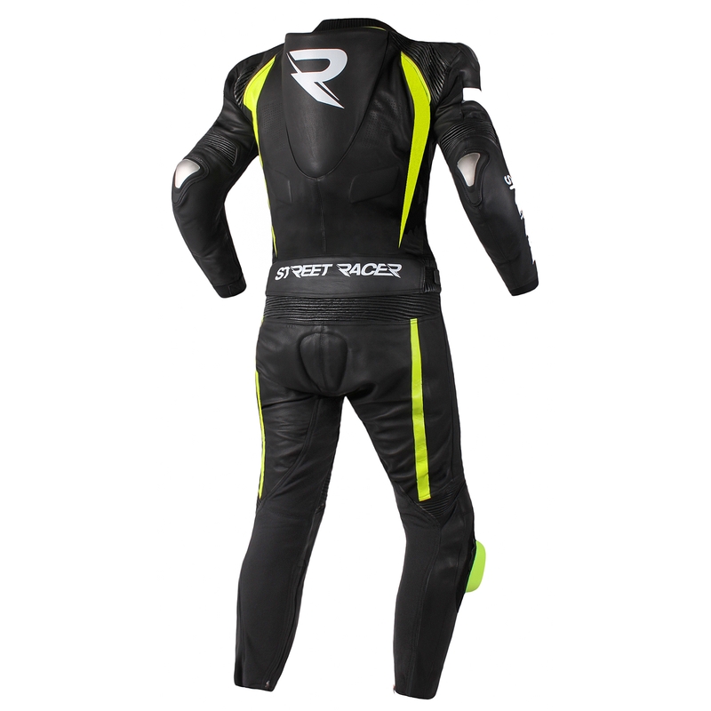 Férfi kabát utcai versenyző Fasttrack fekete-fehér fluo sárga kiárusítás