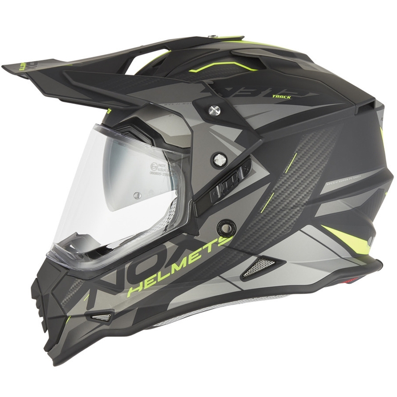 NOX N312 Track enduro motoros sisak matt fekete-fluo sárga