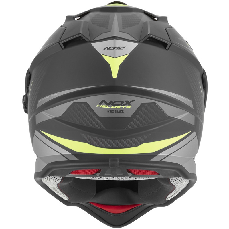 NOX N312 Track enduro motoros sisak matt fekete-fluo sárga