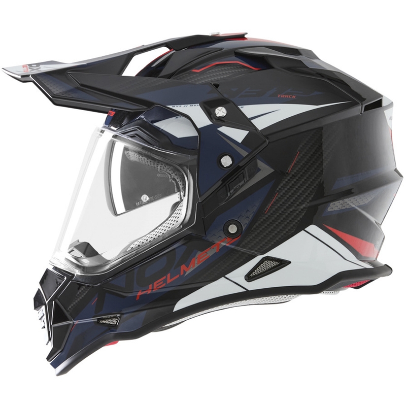 NOX N312 Track enduro motoros sisak kék-piros