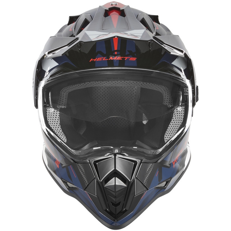 NOX N312 Track enduro motoros sisak kék-piros