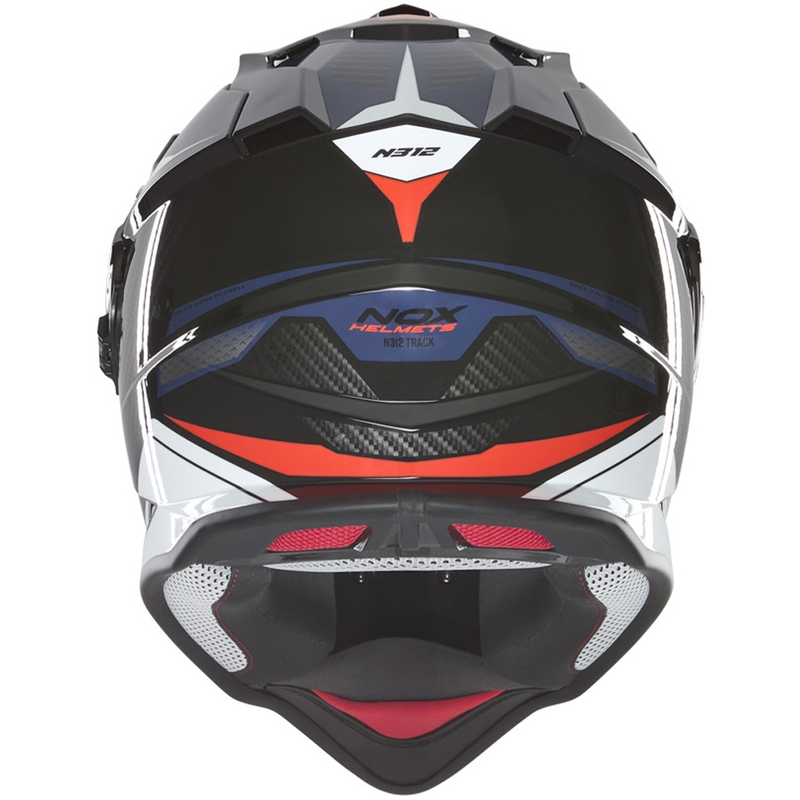 NOX N312 Track enduro motoros sisak kék-piros