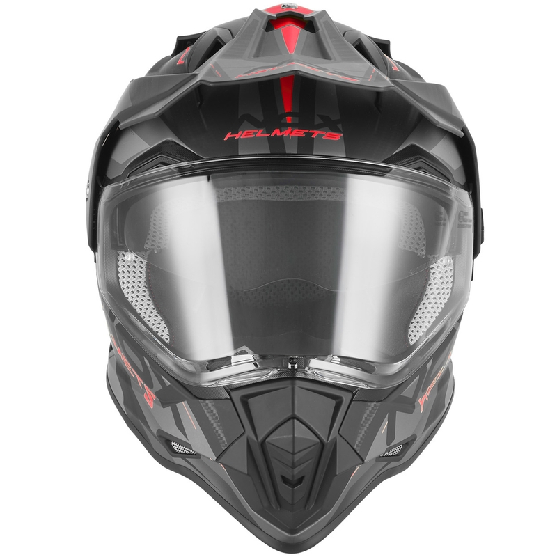 NOX N312 Track enduro motoros sisak matt fekete-piros