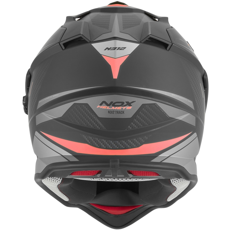 NOX N312 Track enduro motoros sisak matt fekete-piros
