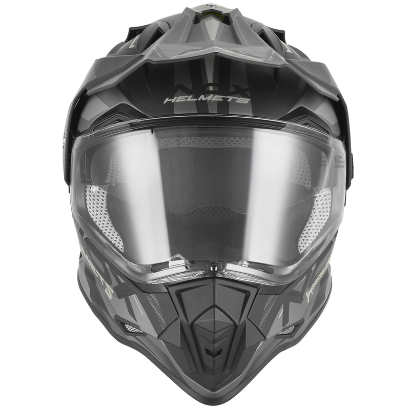 NOX N312 Track enduro motoros sisak matt fekete-ezüst